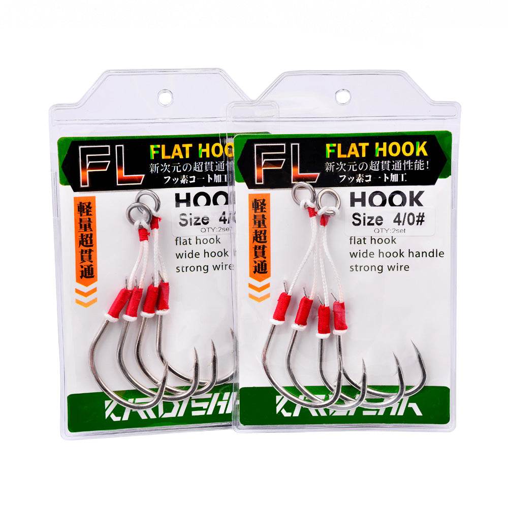 PROBEROS Saltwater Jigging Assist Hooks Packaging 2 Sets Per Pack