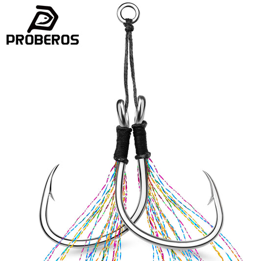 PROBEROS KSJ008 Jigging Assist Hook Size Chart 1/0# 2/0# 3/0# 4/0# 5/0#
