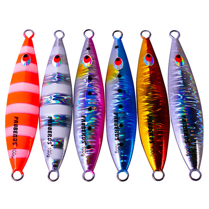 PROBEROS LF090 micro jigging lure 3D realistic eye and holographic laser coating detail