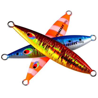 PROBEROS LF090 micro jigging lure 3D realistic eye and holographic laser coating detail