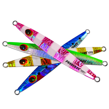 PROBEROS LF091 slow jigging lure 3D realistic big eye and zebra stripe laser coating detail