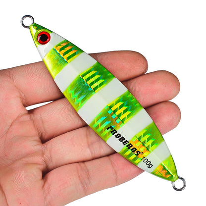 PROBEROS LF095 slow jigging lure zebra stripe holographic laser coating