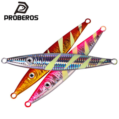 PROBEROS LF111 glow in dark slow jigging lure for saltwater tuna fishing