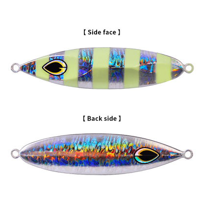 Reinforced solid double connection rings on PROBEROS slow jigging bait