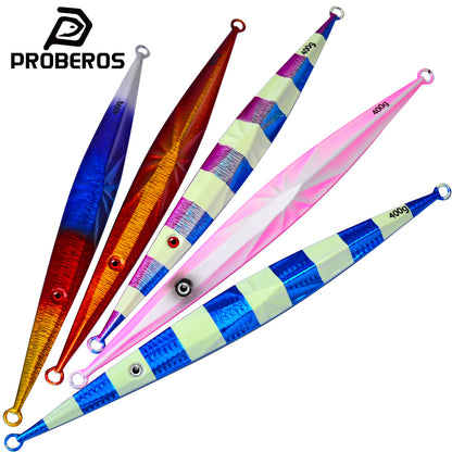 PROBEROS LF123 lead slow jigging lure with luminous glow block for saltwater tuna fishing