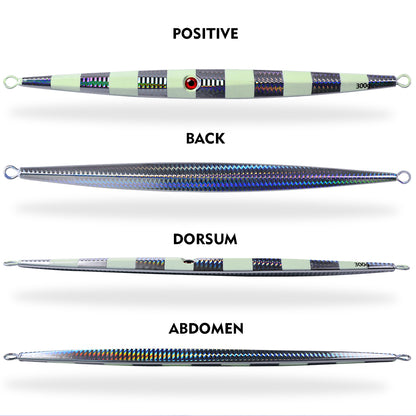 PROBEROS LF133 slow jigging lure 3D realistic eye and holographic flash detail