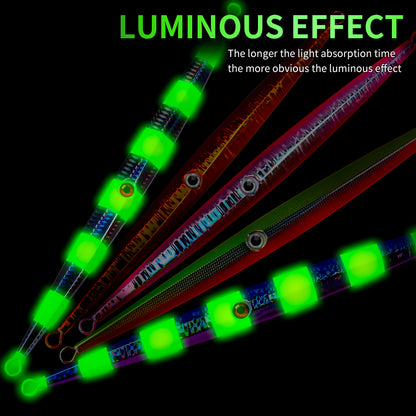 PROBEROS LF133 slow jigging lure luminous effect and slow sinking action detail