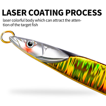 PROBEROS LF134 slow jigging lure holographic laser finish and reinforced split rings