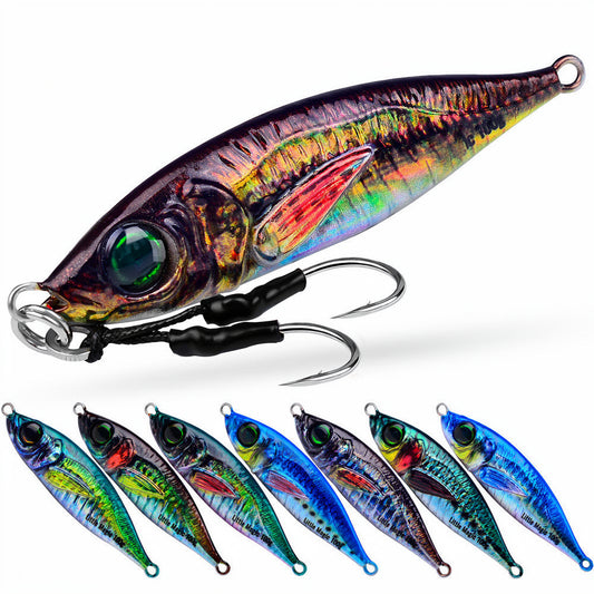 PROBEROS LF137 Jig slow jigging 7g-200g, luminoso, ojos 3D – agua salada