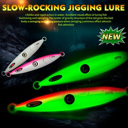 PROBEROS LF141 Slow Jigging Lure 3D Big Eye and Deep Water Luminous Glow Effect