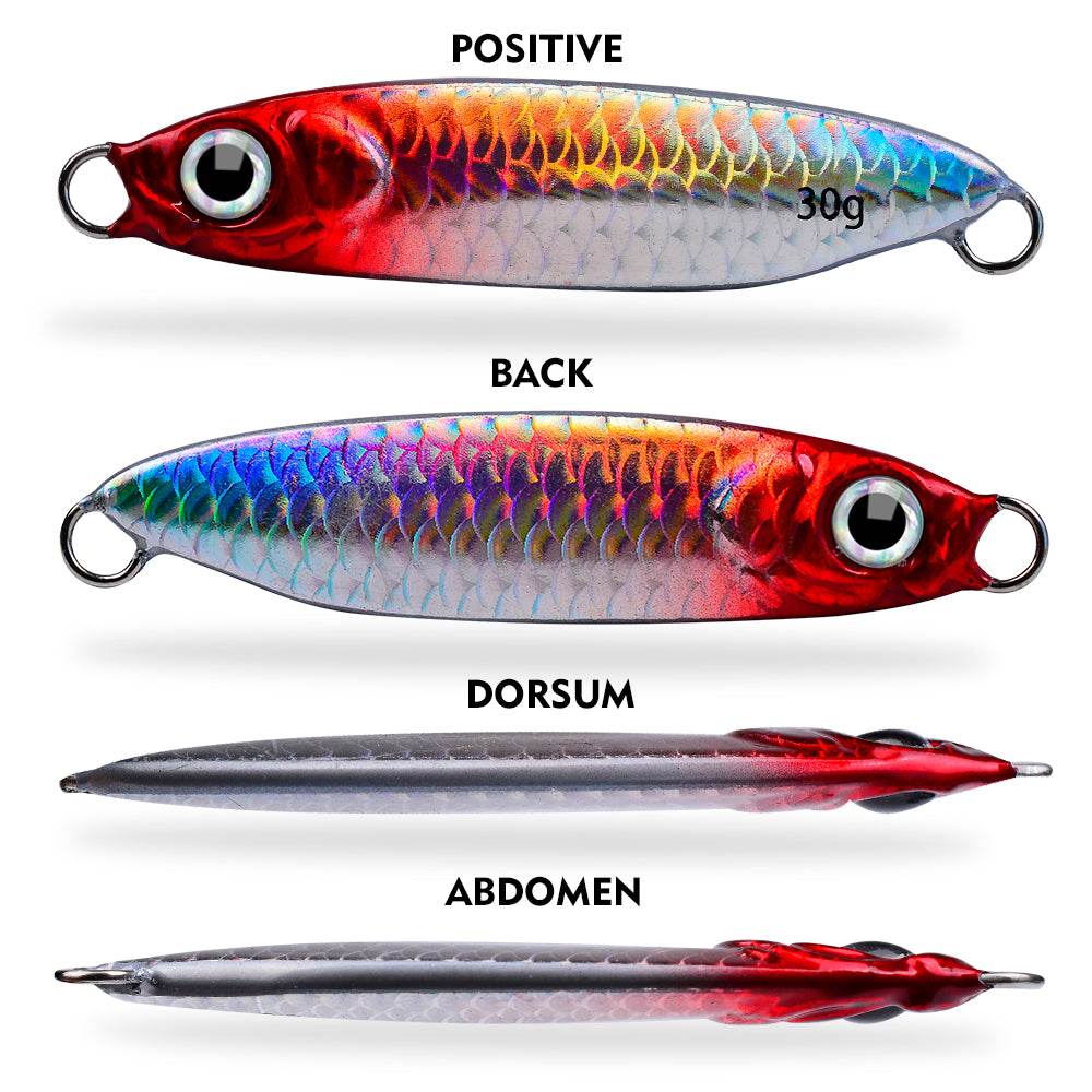 PROBEROS 8pcs Metal Jig Shore Casting Jigging Lure Shore Casting Saltwater Fishing Lure Bait Artificial Bait - Proberos