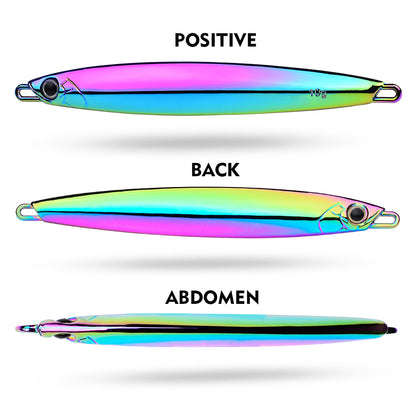 Front and back view showing gradient coating and 3D eye details on PROBEROS LF144 jig