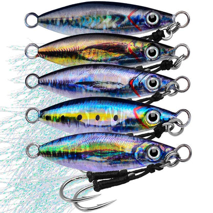 PROBEROS 5pcs Fast Sinking Metal Spoon Jig Fishing Lure,7/10/14/18/30g Fishing Lure For Freshwater And Saltwater,Outdoor fishing - Proberos