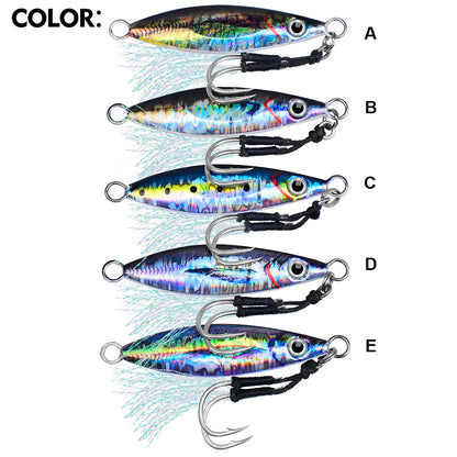 PROBEROS LF147 micro jigging lure 5 color options overview