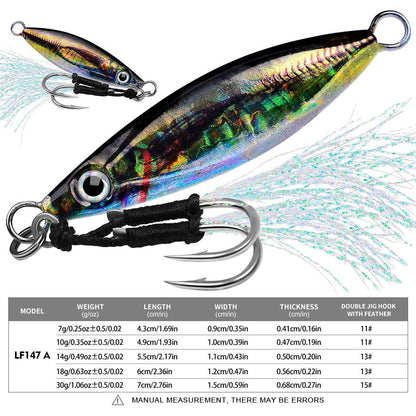 PROBEROS 5pcs Fast Sinking Metal Spoon Jig Fishing Lure,7/10/14/18/30g Fishing Lure For Freshwater And Saltwater,Outdoor fishing - Proberos