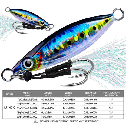 PROBEROS 5pcs Fast Sinking Metal Spoon Jig Fishing Lure,7/10/14/18/30g Fishing Lure For Freshwater And Saltwater,Outdoor fishing - Proberos