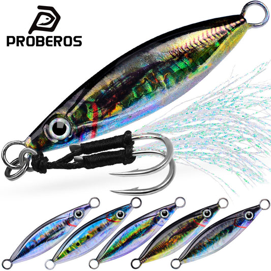 PROBEROS LF147 saltwater micro jigging lure with twin assist hook main view