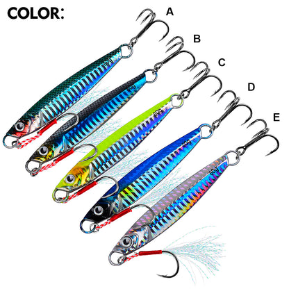 PROBEROS LF149 vertical metal jigs set in 5 bionic laser holographic colors