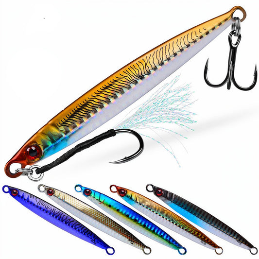 PROBEROS LF152 Jig slow jigging 14g-40g, ojos 3D, con anzuelos assist – agua salada
