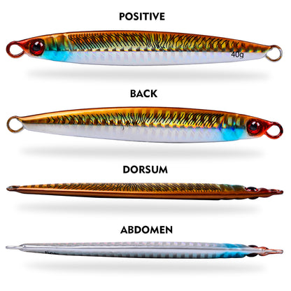 Ultra-reflective 3D laser scale coating and realistic 3D eyes on LF152 lead bait