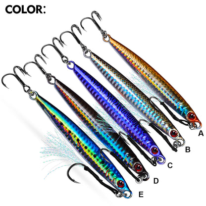 All 5 laser reflective color options A B C D E for PROBEROS LF152 metal jig