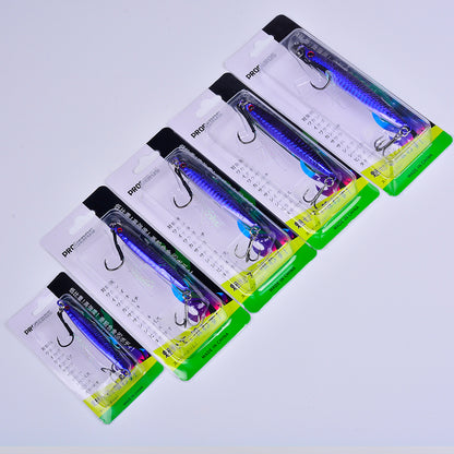 Individual 1PC retail card packaging for PROBEROS LF152 slow jigging lure size chart