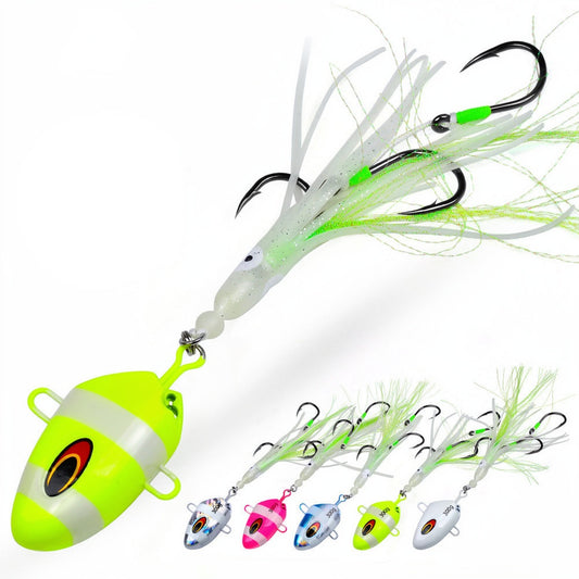 PROBEROS LF160 Jig kabura 100g-300g, ojos 3D grandes, con anzuelos assist – agua salada
