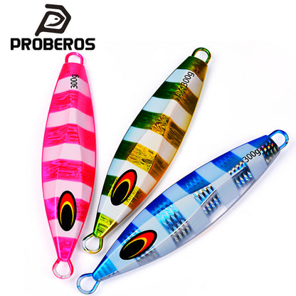 PROBEROS LF161 saltwater zebra stripe slow jigging lure lead bait main view