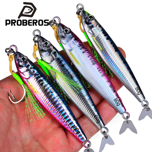 PROBEROS LF162 saltwater micro jigging lure with propeller tail main view