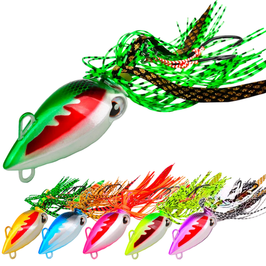 PROBEROS LF176 40g-200g Luminous Glow Winged Rubber Jig Heads for Grouper