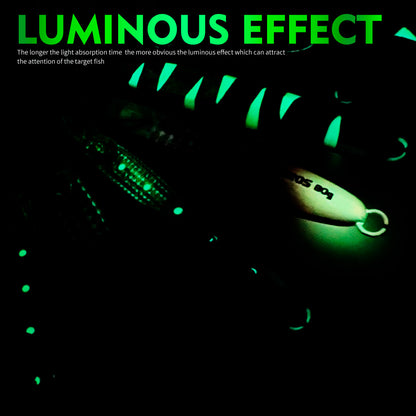 Glow in the dark luminous effect display for PROBEROS LF177 slow jigging lure