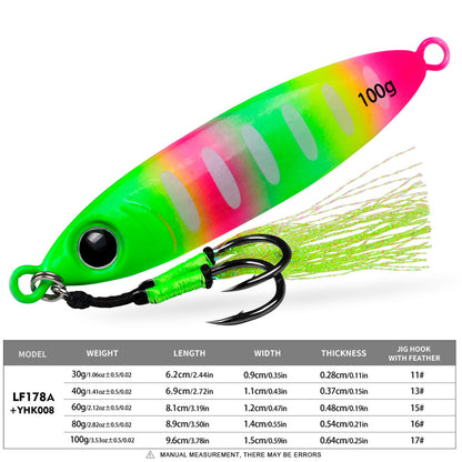 PROBEROS luminous micro jigging lure LF178 Color A with assist hook