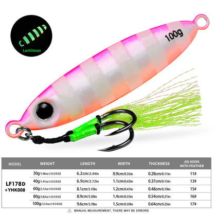 PROBEROS luminous micro jigging lure LF178 Color D saltwater bait