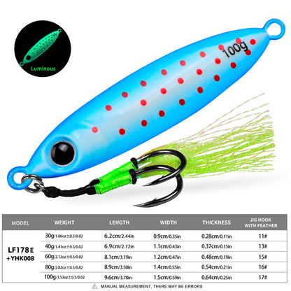 PROBEROS luminous micro jigging lure LF178 Color E glow lure