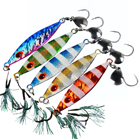 PROBEROS LF179 Slow Pitch 3D Eye Center Balanced Jigs 30g-90g for Snapper
