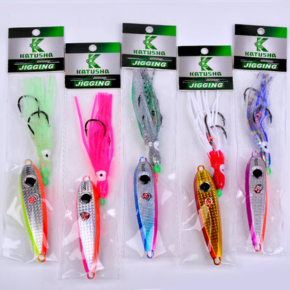 Color options display for PROBEROS LF187 lead head squid jig bait