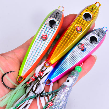 PROBEROS LF187 luminous squid jig lures available in 5 vibrant color options