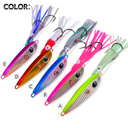 PROBEROS LF187 luminous squid jig lures available in 5 vibrant color options