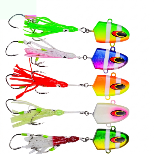 PROBEROS LF189 Luminous Glow 3D Eye Slow Pitch Metals 40g-300g for Grouper