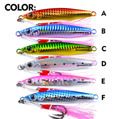 PROBEROS LF191 Holographic Metal Jig Fishing Lures All Color Options