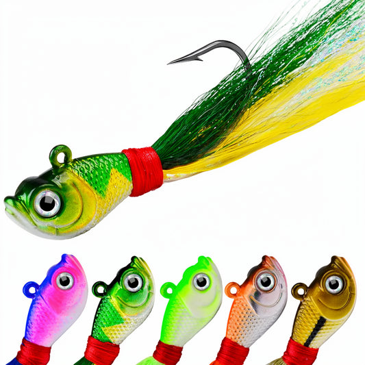 PROBEROS JIG028 Isca de pesca 7g-56g, com penas, lance longo – água salgada