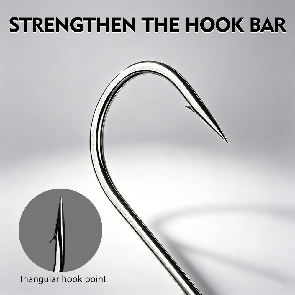 High carbon steel bending resistance detail on Proberos P1902 long shank hook