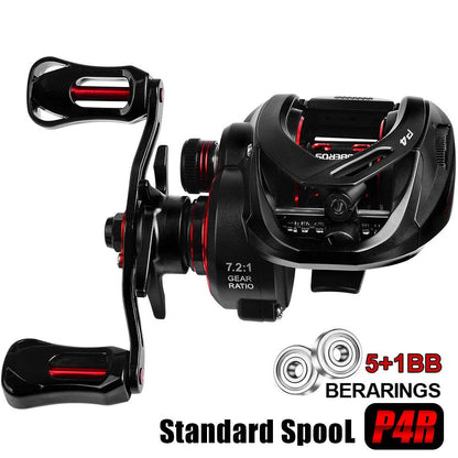 PROBEROS P4R Right Hand Retrieve Low Profile Baitcasting Reel