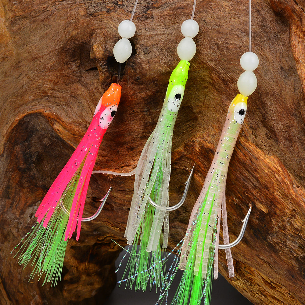 PROBEROS PJ001 Luminous Silicone Squid Skirt Sabiki Rig - Color