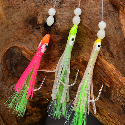 PROBEROS PJ001 Luminous Silicone Squid Skirt Sabiki Rig - Color
