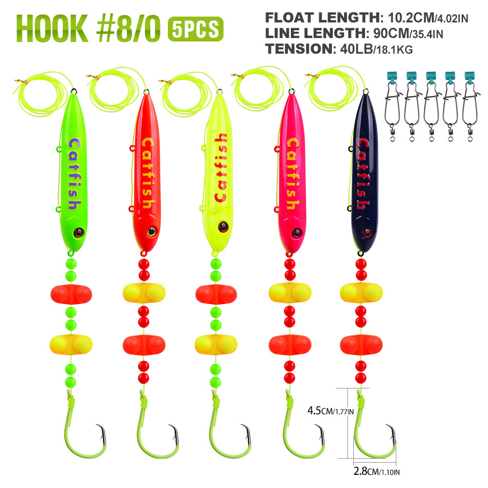 Proberos catfish float rigs in green and color