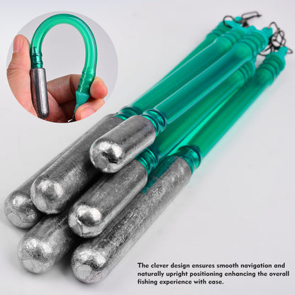PROBEROS PJ034 lead sinker key features including snag-resistant design and quick setup snap