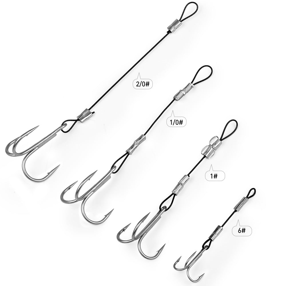 Proberos PJ038 wire trace length and treble hook size chart comparison