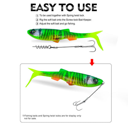 Proberos PJ038 pre-tied wire leader treble hook rig for saltwater fishing 2sets per box