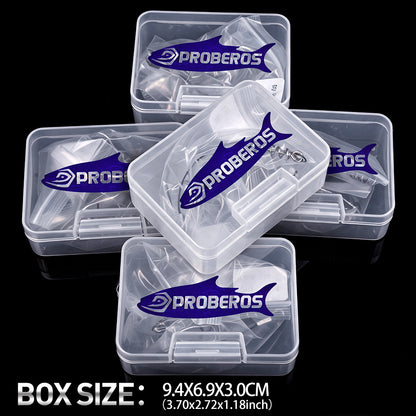 Proberos PJ039 wire leader treble hook rigs 2 sets in transparent box packaging